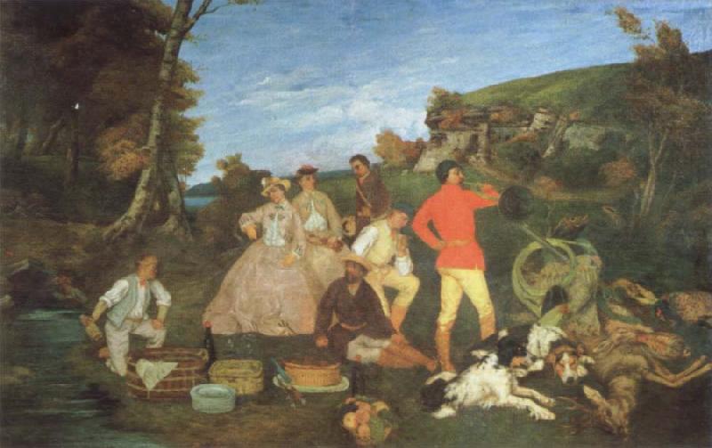 Gustave Courbet Jagdfruhstuck France oil painting art